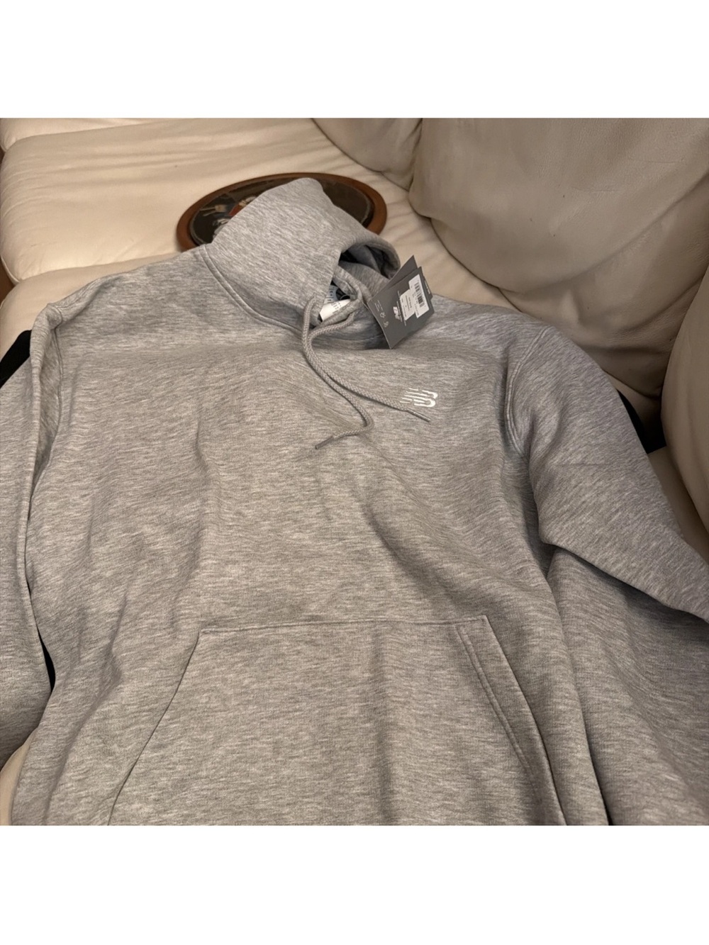 New Balance Light Gray Pullover Hoodie